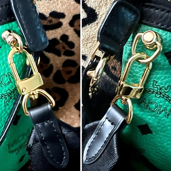 ✅PRICE FIRM✅AUTHENTIC MCM Green Pouch. SUPER RARE🔥 - Picture 7 of 15